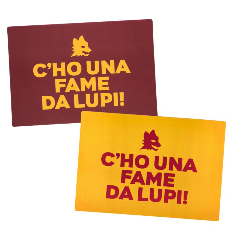 AS Roma Set Tovagliette Americane "C ho una fame da lupi"