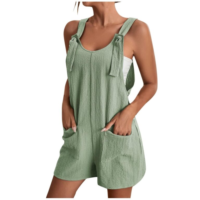 Tutina Donna Estiva Senza Maniche con Pantaloncini da Spiaggia