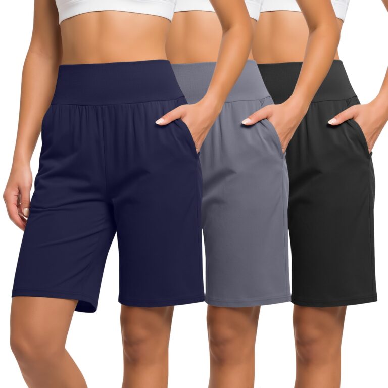Neer Bermuda da Donna a Vita Alta Elasticizzati, Confezione da 3