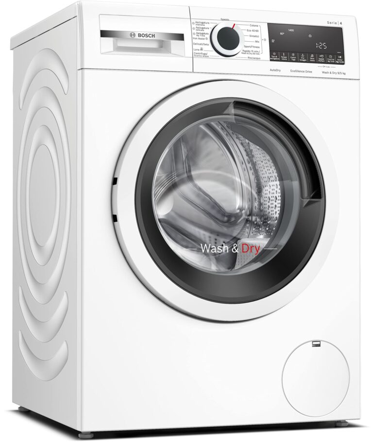 Bosch Serie 4 Lavasciuga 9/5 kg con Iron Assist e Speed Perfect