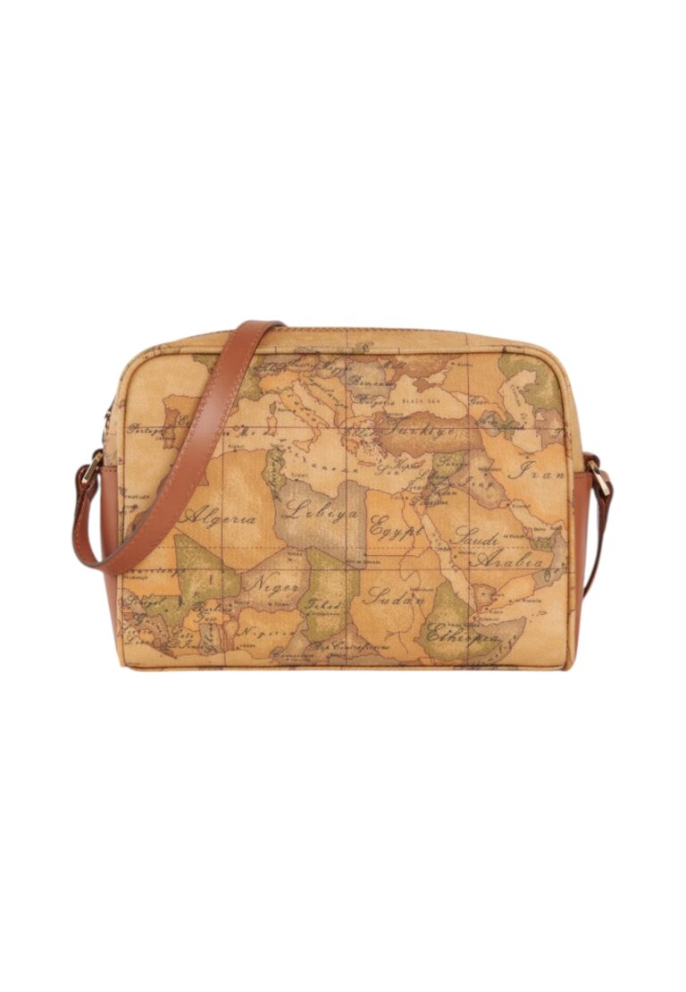 Alviero Martini Prima Classe Borsa a tracolla in stampa Geo Classic con chiusura zip. 22 x 16 x 7 Cm