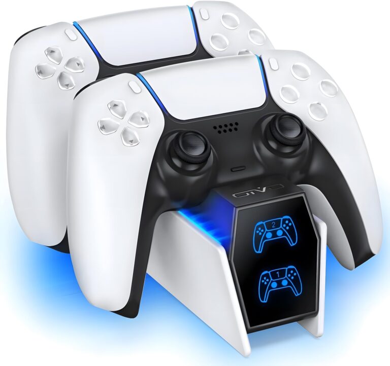 OIVO Base di ricarica per due controller PS5 con cavi
