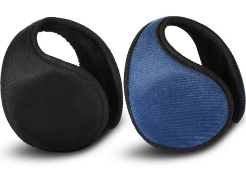 SATINIOR Paraorecchie in Vello Invernale Unisex – Nero e Blu Navy (2 pz)