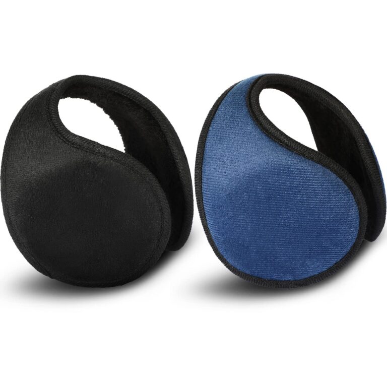 SATINIOR Paraorecchie in Vello Invernale Unisex – Nero e Blu Navy (2 pz)