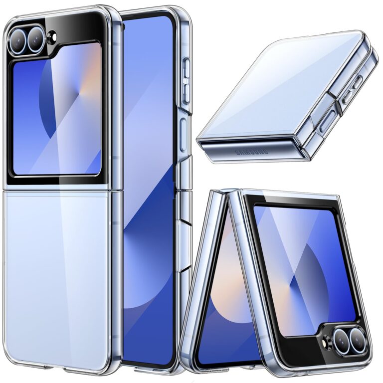 JETech Cover per Galaxy Z Flip7FE 2025 / Z Flip 6 2024, Cristallo Trasparente PC Rigido Guscio, Antigraffio Antiurto Sotti...
