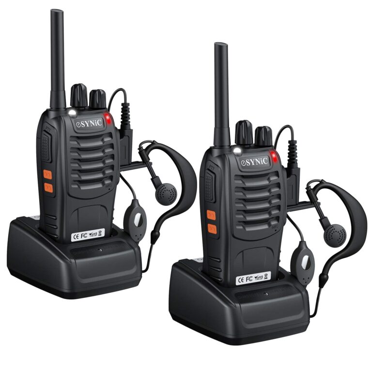 ESYNiC Walkie Talkie Ricaricabile PMR446 16 Canali con VOX e CTCSS