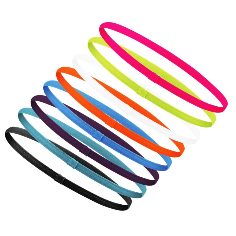 Set 8 fasce sportive sottili antiscivolo con silicone
