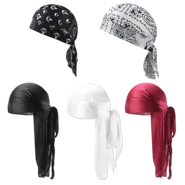 MLPKOI Set 5 Durag in seta unisex per onde 360