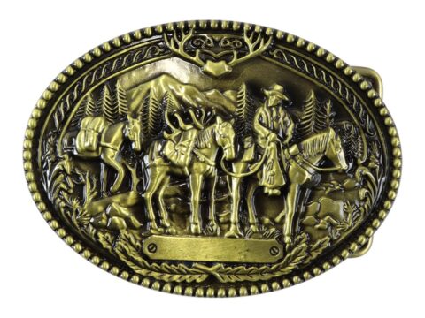 Alide Fibbia Ovale per Cintura da Cavaliere Stile Cowboy
