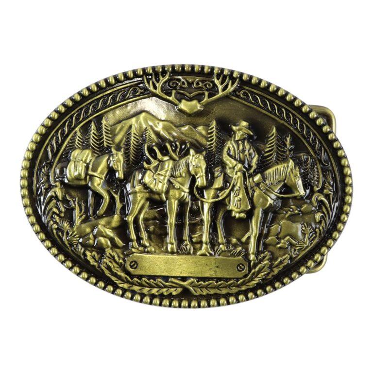 Alide Fibbia Ovale per Cintura da Cavaliere Stile Cowboy