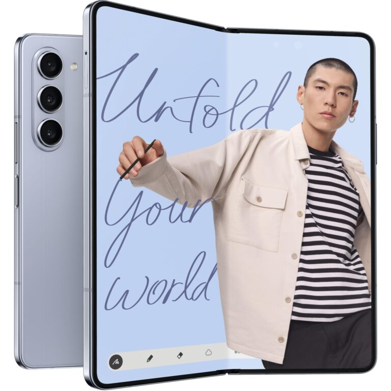 Samsung Galaxy Z Fold5 5G Android Smartphone 12GB RAM AI Display 7.6'' Dynamic AMOLED 2X Fotocamera 50MP 4.400 mAh (Blu, 2...