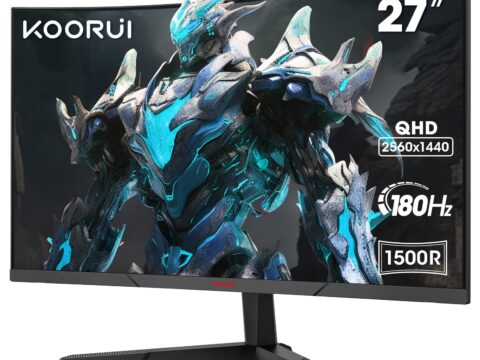 KOORUI Monitor Gaming Curvo 27″ QHD 180 Hz 1 ms DCI-P3 90%