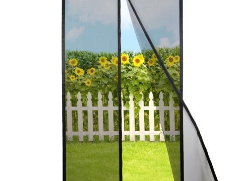 Risareyi Zanzariera Magnetica Porta 120×230 cm Nera Rete Spessa