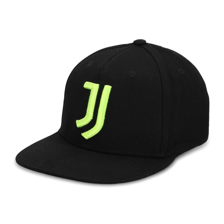 Juventus - Cappellino Icon con Visiera e Logo, Prodotto Ufficiale, Nero, Ragazzo