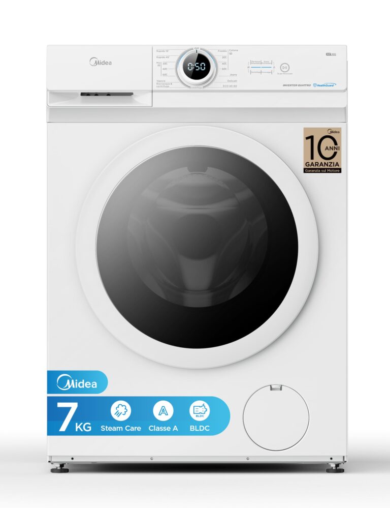 Midea MF10EW70B Lavatrice Slim 7 kg Classe A Vapore 1400 giri