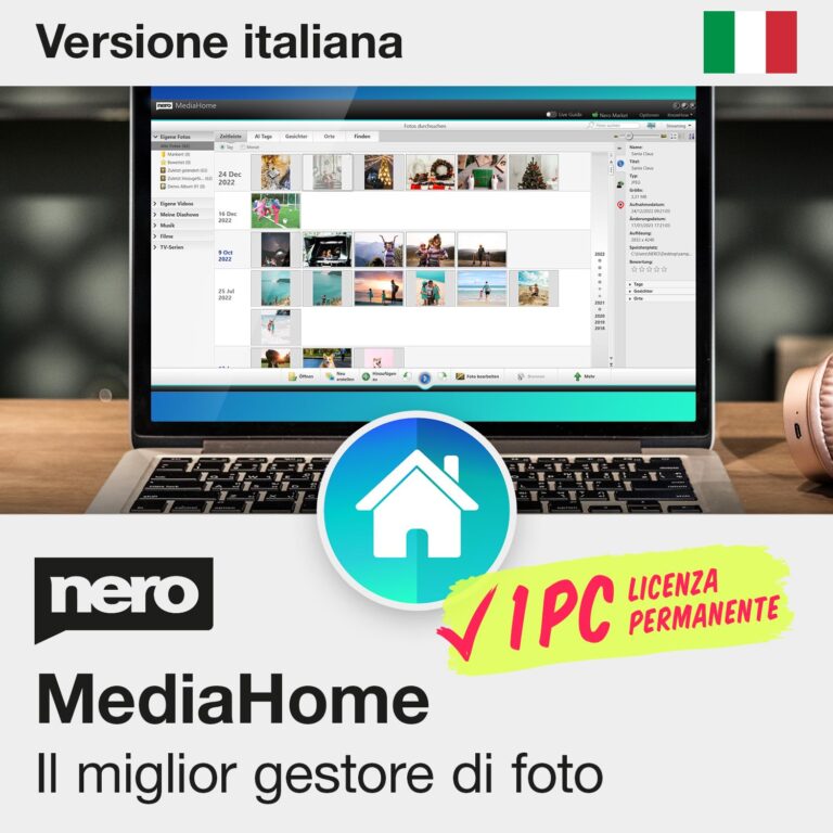 Nero MediaHome – Gestione e organizzazione foto con AI