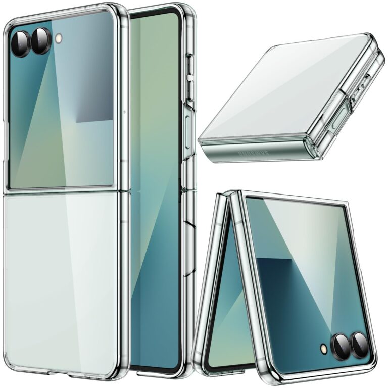 JETech Cover per Samsung Galaxy Z Flip 7 2025, Cristallo Trasparente PC Rigido Guscio, Antigraffio Antiurto Sottile Protet...