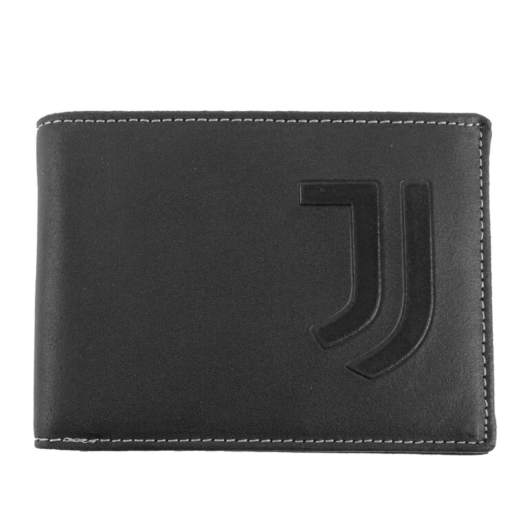 Portafoglio Pelle Prodotto Ufficiale Juventus - Official Merchandising Misure: cm. 12,5 x 9, nero