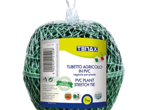 Tenax Tubetto Agricolo in PVC Verde per Legatura Piante 2 mm 1000 g