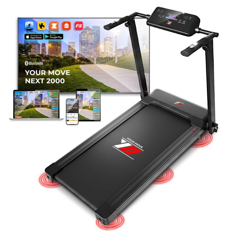 YM Tapis Roulant Salvaspazio 14 km/h, Marchio Italiano, Bluetooth + APP Interattive, Tapis Roulant Elettrico Pieghevole, P...