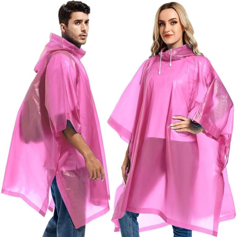 GUKOY Poncho da Pioggia in EVA con Cappuccio - 2 Pezzi