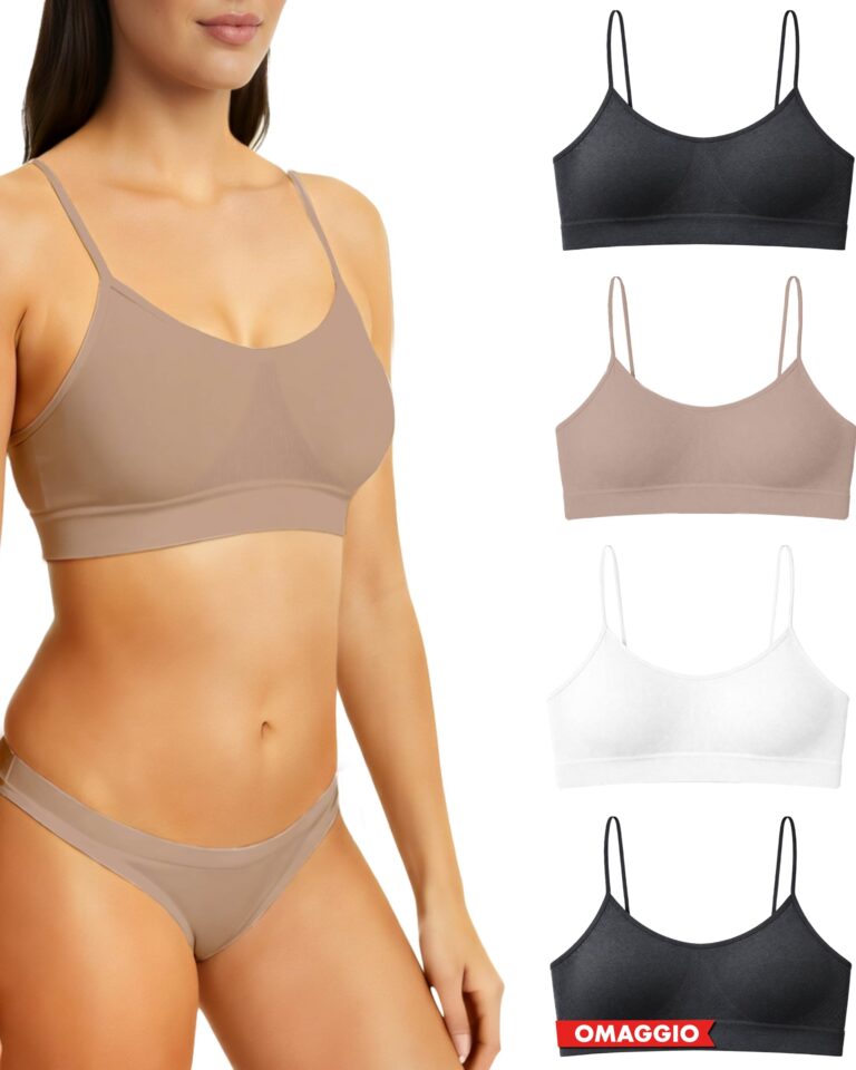Risalti Reggiseno senza ferretto a spalla stretta, 3 pezzi bralette