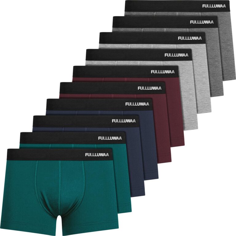 Fullluwaa Boxer Uomo 10 Pezzi – 95% Cotone, Taglie M-4XL