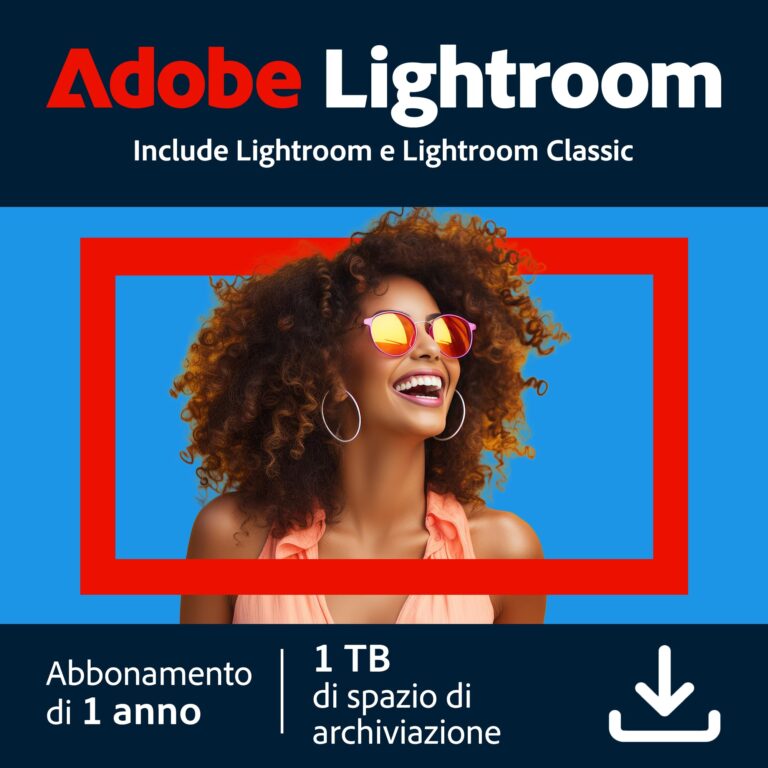 Adobe Lightroom con Lightroom Classic 1 TB – 1 Anno
