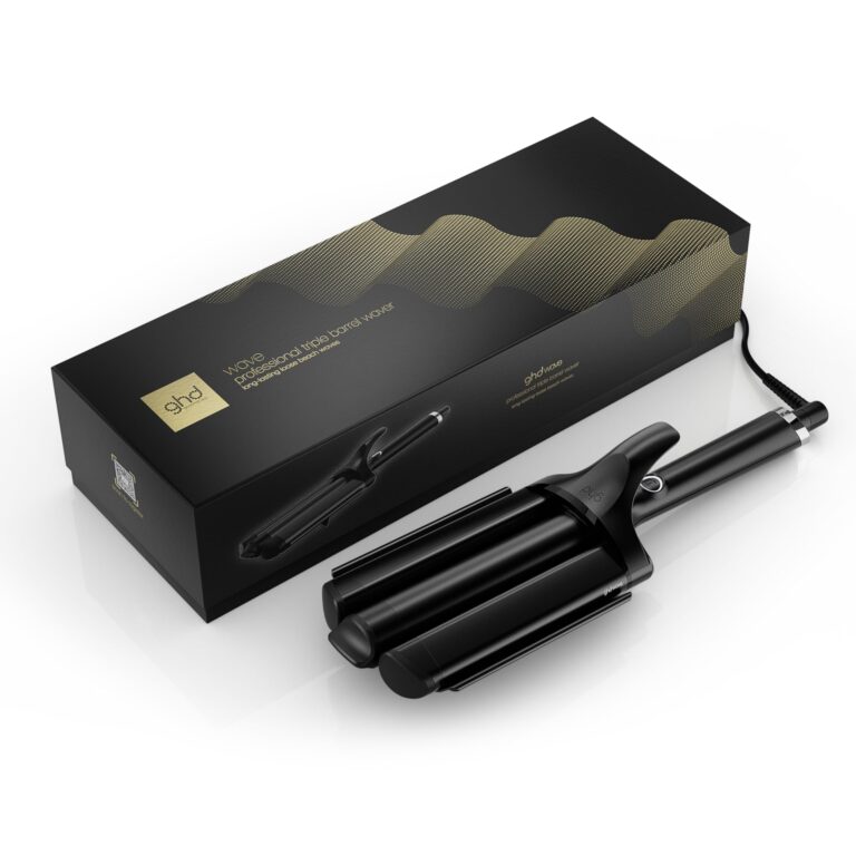ghd Wave, Triple Barrel Waver Piastra per Onde Morbide e Naturali Effetto Beach Waves 32 mm, Senza Danni da Calore Estremo...