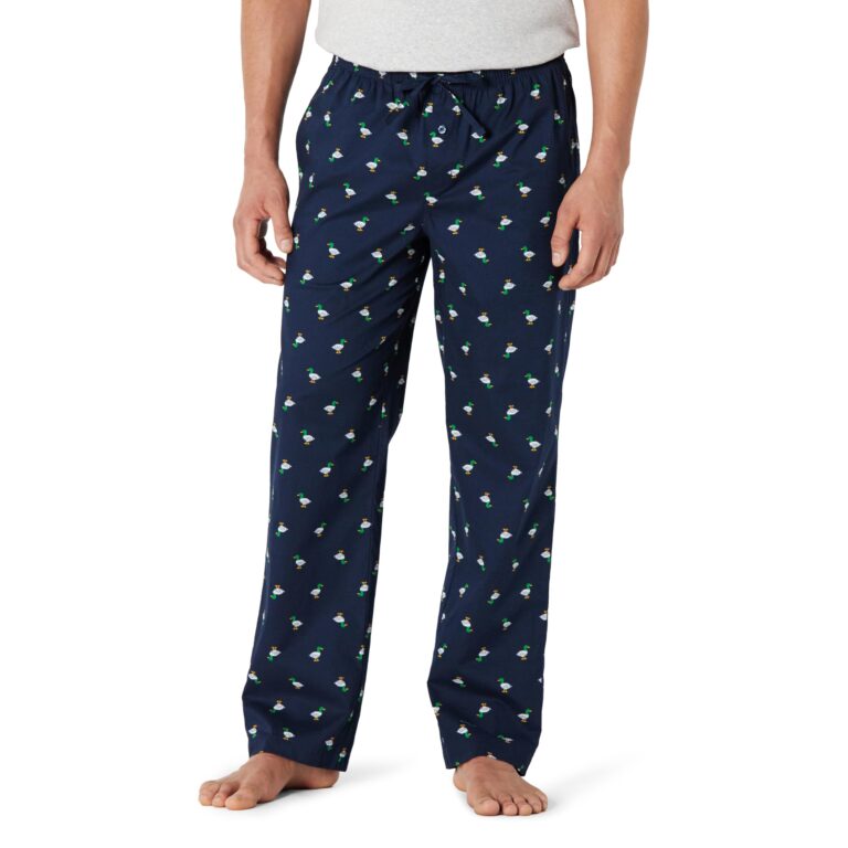 Amazon Essentials Pantaloni Pigiama in Popeline di Cotone con Coulisse
