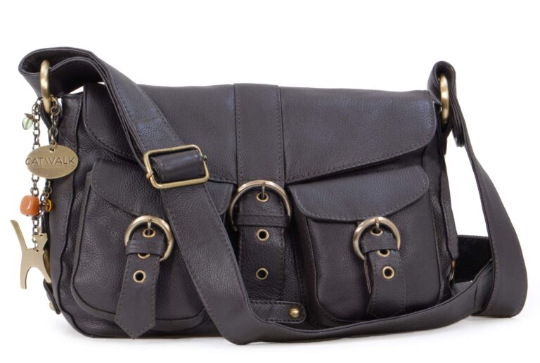 Catwalk Collection Handbags - Borsa a Tracolla Pelle - Messenger Bag Media - Borsa a Mano Donna -...