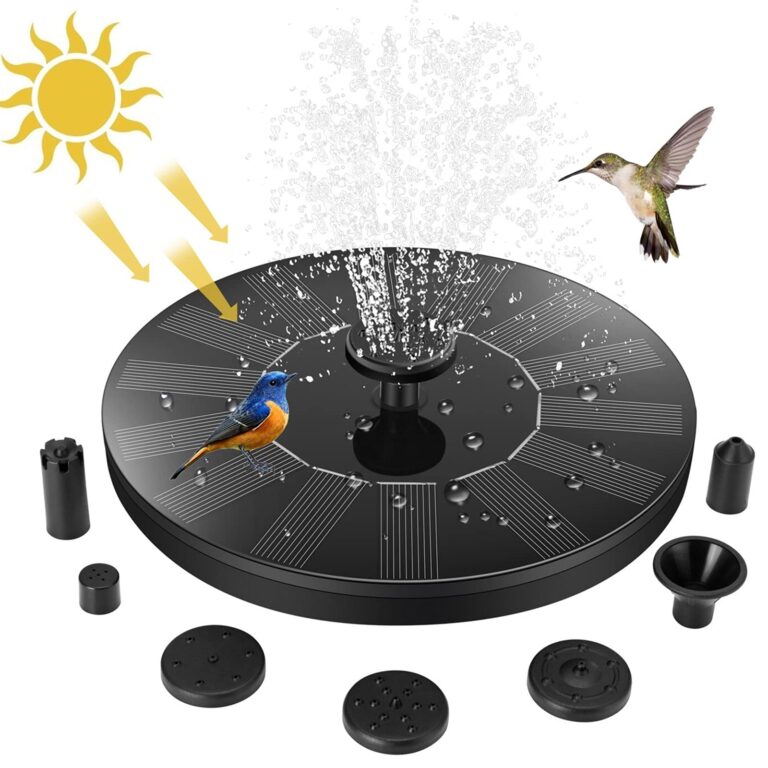 Jsdoin Pompa Solare per Fontana da Giardino con 7 Ugelli
