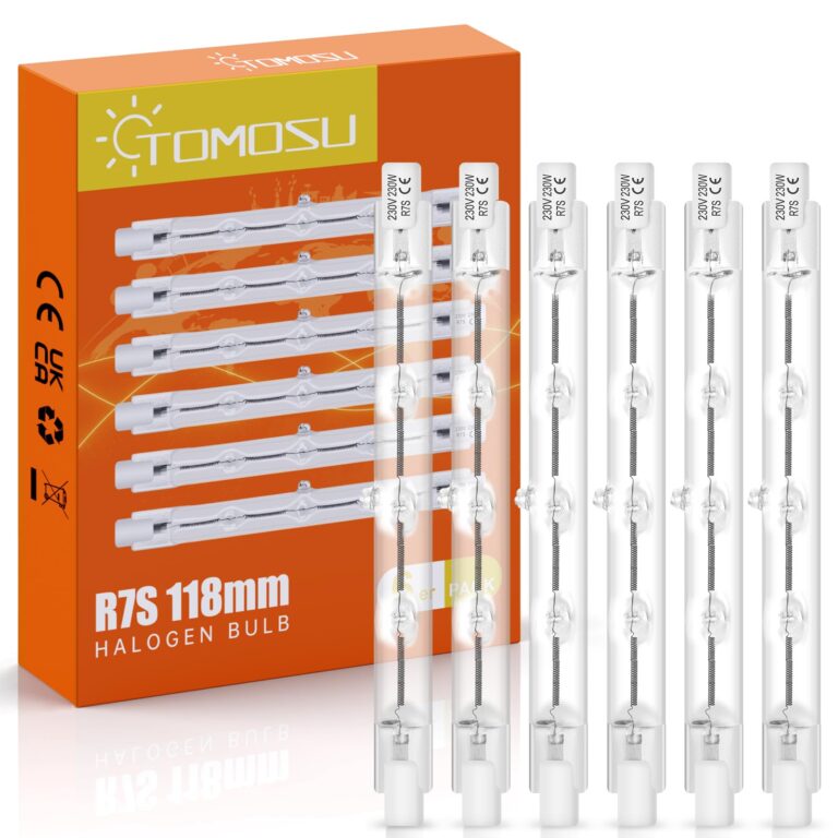 Tomosu Alogena R7s 118mm 230W Bianco Caldo 2800K – 6 Pezzi