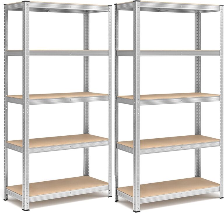 Fenixshop24 FNX Scaffale a 5 Ripiani Acciaio e Legno per Carichi Pesanti