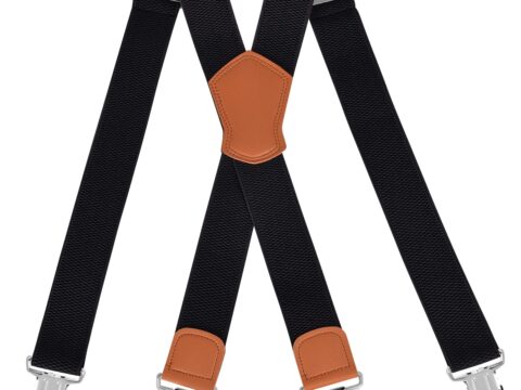 ACWOO Bretelle Uomo Larghe a X con Clip Robuste Moderne e Vintage