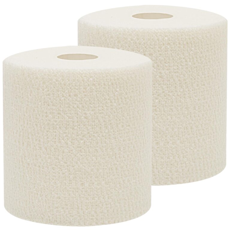 2 Rotoli Benda Elastica Coesiva 20 Metri x 10CM Bende Elastiche per Bendaggio Fissaggio Mdicazione Fratture Leggere
