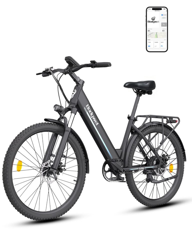Bodywel A26 E-Bike Uomo 26 Pollici, Bicicletta Elettrica con Batteria Rimovibile 36V 13Ah, Autonomia 50-70km, Motore 250W,...