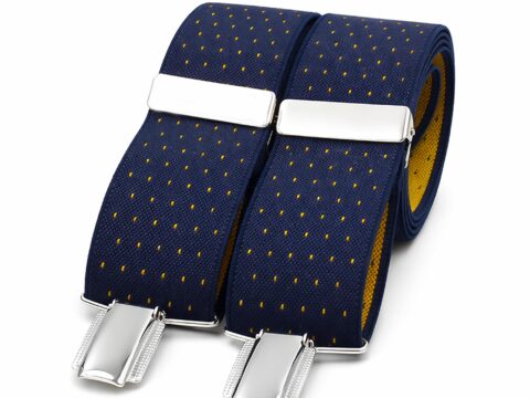 Bretelle Uomo Fatte a Mano con 3 Clip Extra Resistenti Stile Elegante