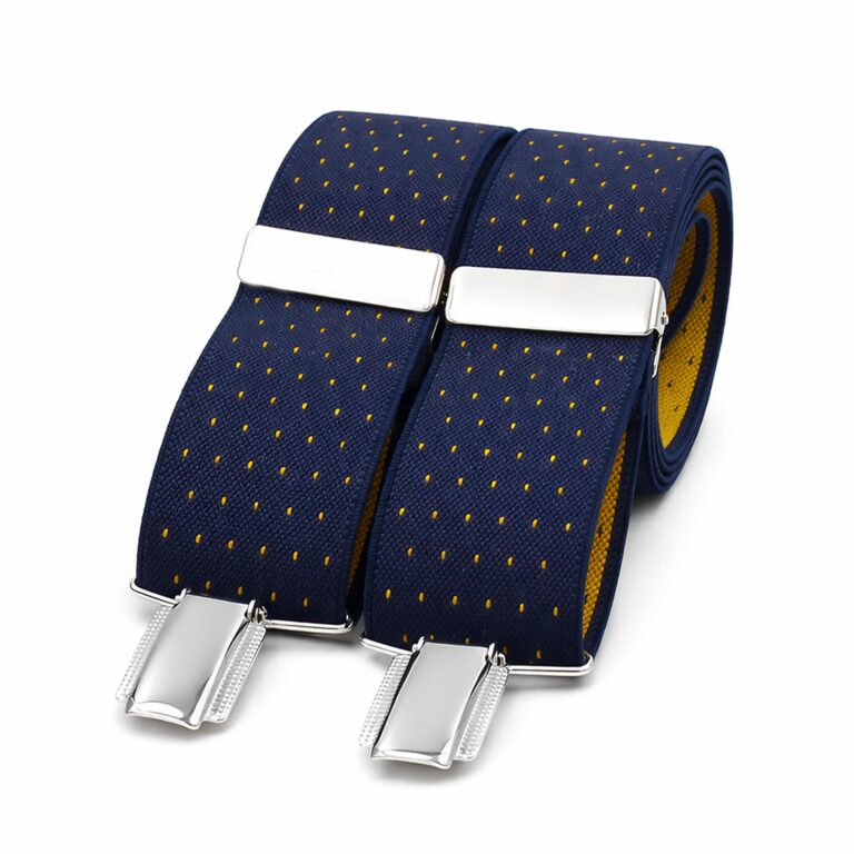 Bretelle Uomo Fatte a Mano con 3 Clip Extra Resistenti Stile Elegante