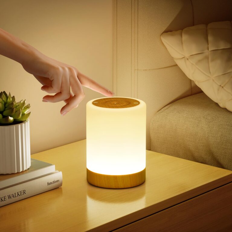 FOMYHEARD Lampada Comodino Senza Fili Touch 256 RGB Luce Notturna Bambini