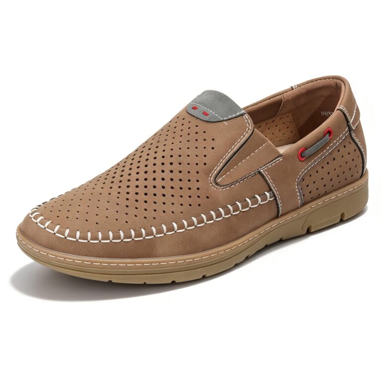 CLEIKS Mocassini Uomo Estivi Forati Slip On Traspiranti