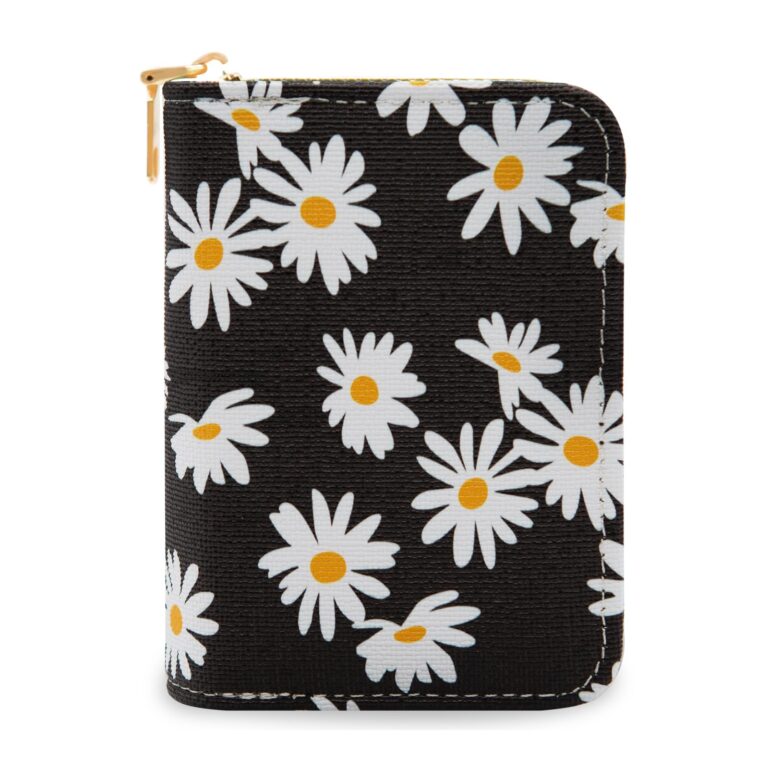 LJCZKA Porta carte di credito donna RFID con cerniera 9 slot