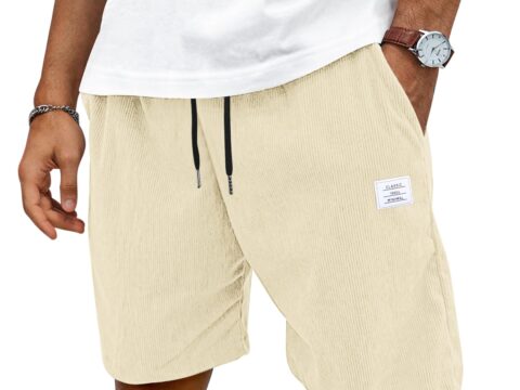 Tarainya Pantaloncini Uomo Velluto a Coste con Coulisse