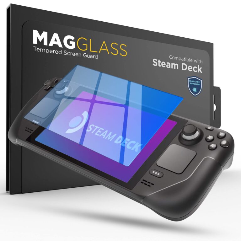 magglass Vetro Temperato per Steam Deck e OLED con filtro luce blu