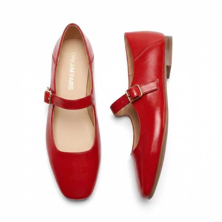 DREAM PAIRS Ballerine Mary Jane donna con cinturino e punta quadrata