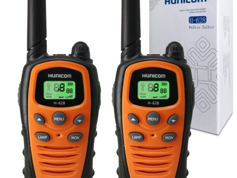 Walkie Talkie PMR con Torcia LED, VOX e Vivavoce, Portata 5 km