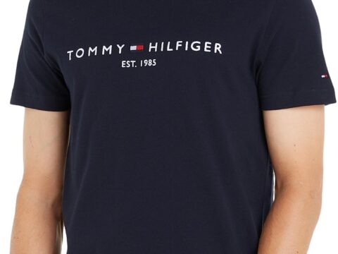 Tommy Hilfiger T-Shirt Uomo Core Logo Scollo Rotondo Maniche Corte