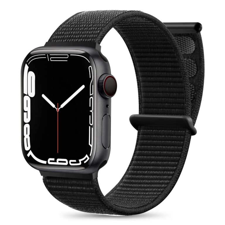 Maledan Nylon Cinturino Compatibile con Apple Watch Cinturino 42mm 44mm 45mm 46mm 49mm 38mm 40mm 41mm, Regolabile Sport Ba...