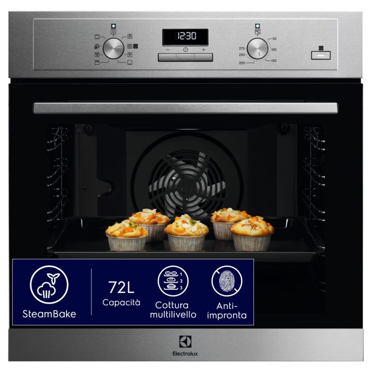Electrolux COD3S40X Forno da Incasso SteamBake con Cottura a Vapore 72L