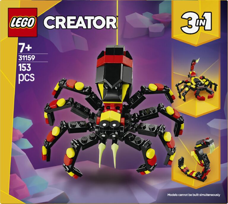 LEGO Creator 3 in 1 Animali Selvatici: Ragno Trasformista, Giocattolo Trasformabile in 3 Diverse Figure come Scorpione e S...